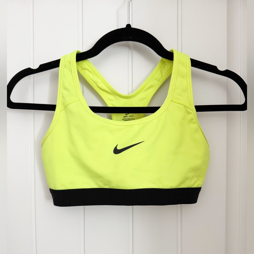 Nike Women's Neon Yellow Sports Bra